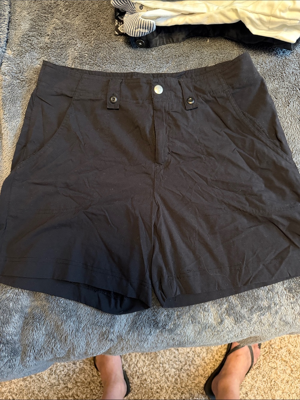 Lucy Black Casual Pull-On Bermuda Shorts